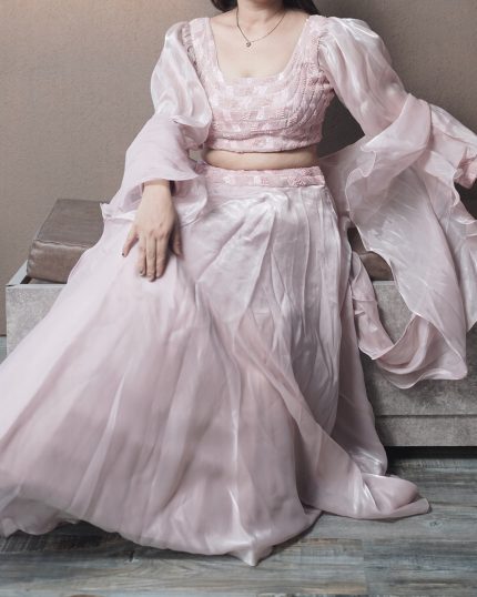 Pink Ruffle Lehnga